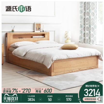 这14款实木床，哪个更值得买？橡木/黑胡桃/樱桃木/水曲柳/白蜡木哪种木材好？源氏木语爆款家具大盘点！附14个知识点