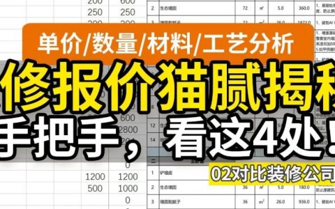 【深扒】装修报价怎么审？清单套路揭秘！单价/数量/材料/工艺逐项详解，清包半包还是全包？| 2022视频日记02