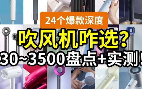 【吹风机选购指南】有些爆款并不值得买！从30到3500元，有啥不一样？高速吹风机是不是智商税？2023年618必看