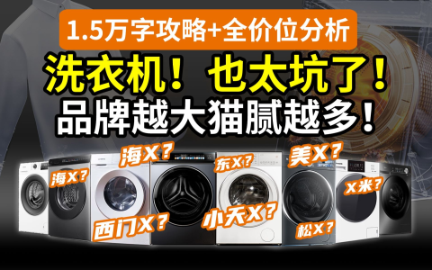 【提高灵视】洗衣机猫腻太多！真不是一分钱一分货！大牌从夯到拉：海尔小天鹅美的西门子松下LG东芝博世海信TCL……洗烘一体洗烘套装国补指路双11